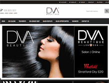 Tablet Screenshot of dvabeautique.com